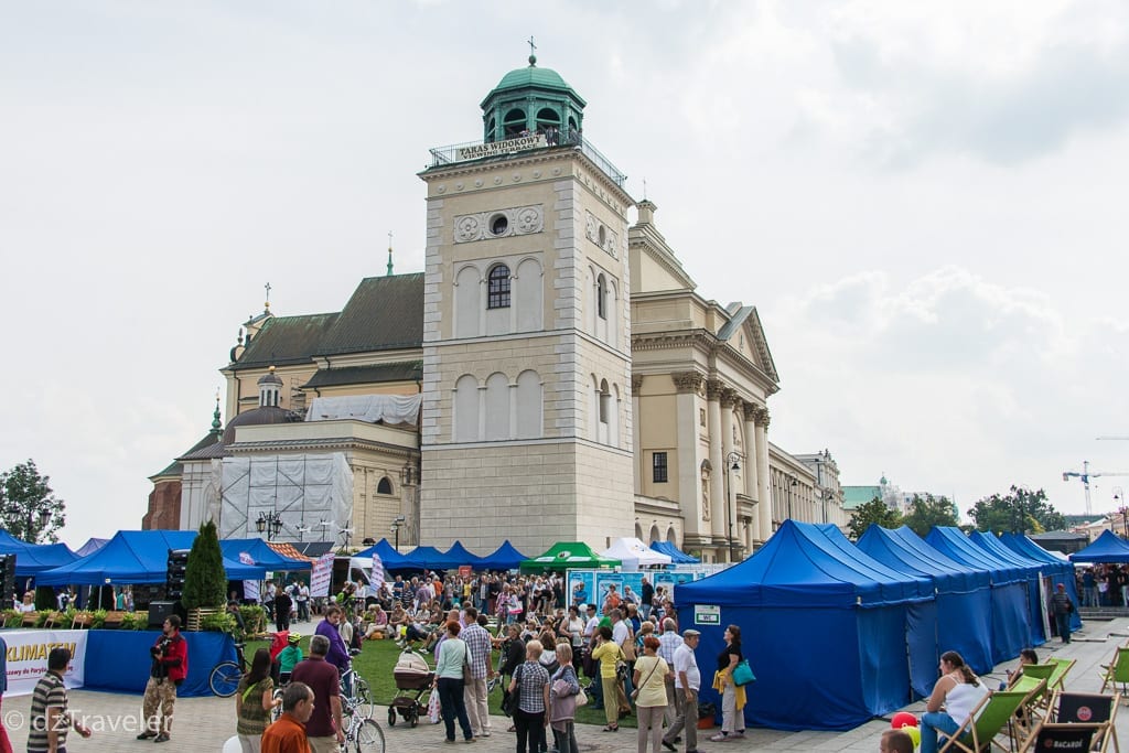 A festival in Castle square, Warsaw