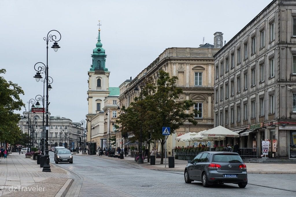 Famous Street in Warsaw - Krakowskie Prazedmiescie 