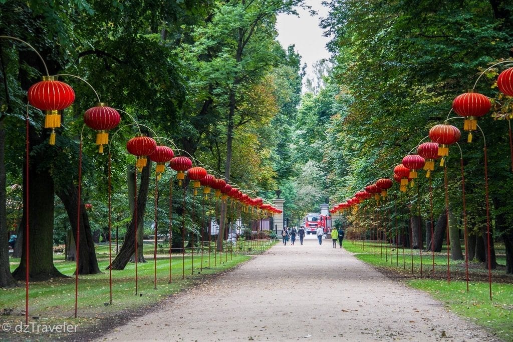 Chinese Garden inside Park, Warsaw