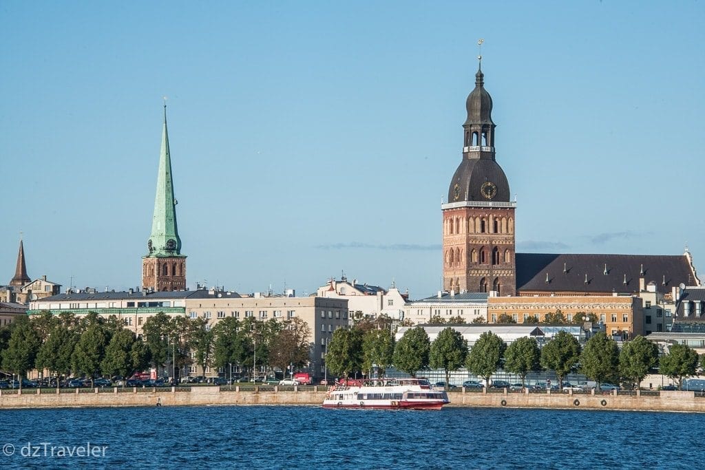 A view of St. James's Cathedral from daugava river