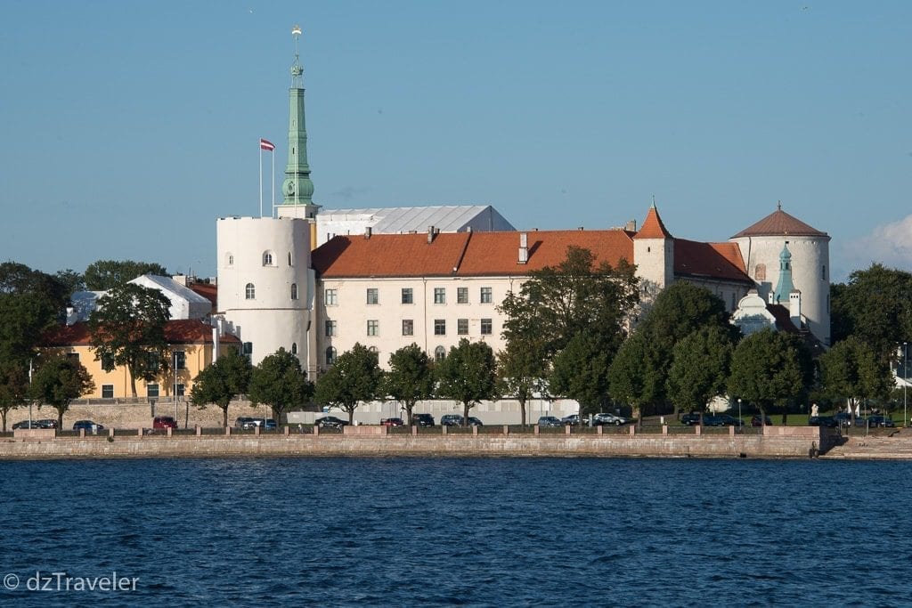 View of Riga Castle from daugava river