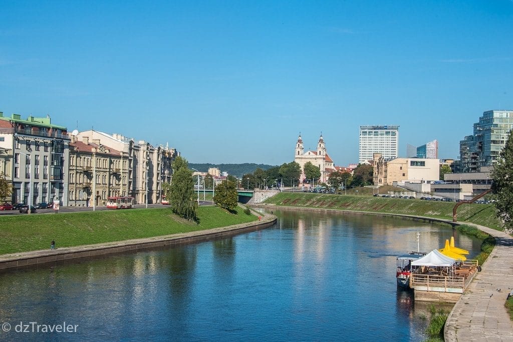 a view of Neris River in Vilnius
