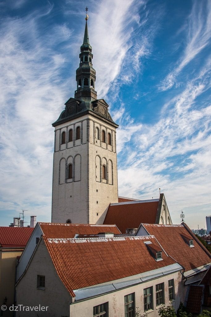 View of St Mary’s Church from Toompea Hill, Tallinn