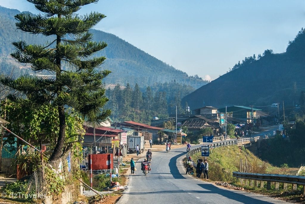 Our bus climbing the hills to get to Sapa