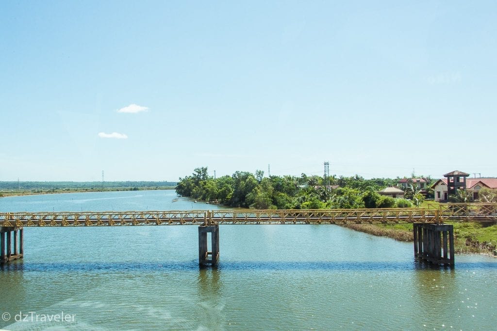 The famous Ben Hai River and Hien Luong bridge, vietnam