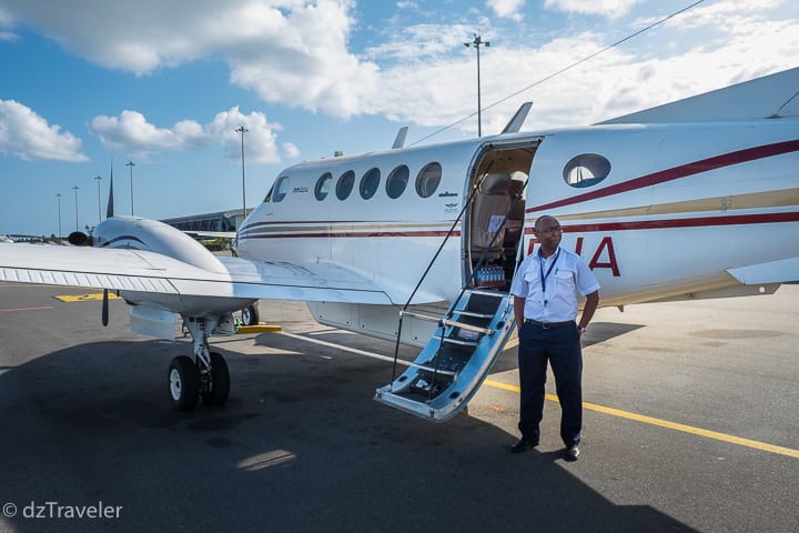 Taking Safarilink airline from Zanzibar to Nairobi, Kenya