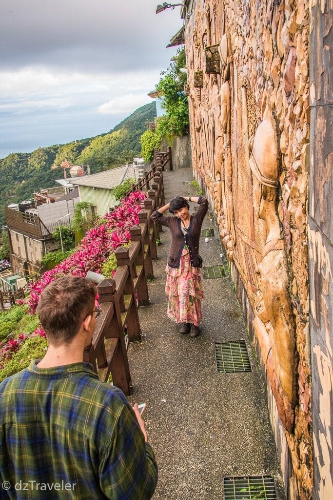 Old Street Action in Jiufen, Taiwan