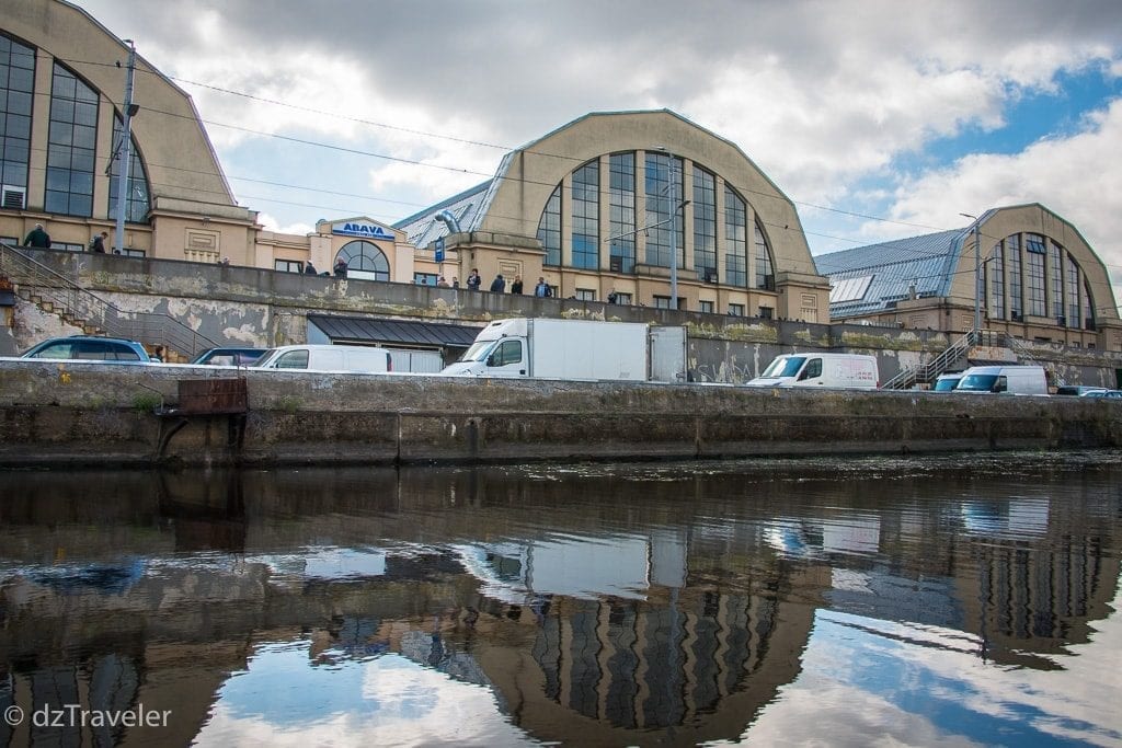 From the canal a view of Central Market